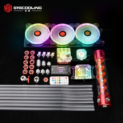 Syscooling PC water cooling kit for AMD CPU PETG tube liquid cooling